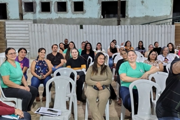 Apresentação do Silvania Digital + ECA Digital para professores da escola municipal Geral Napoleão
