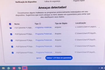 Manutenção de informática nos equipamentos da escola e em notebooks dos professores - Escola Alexandrina Pereira